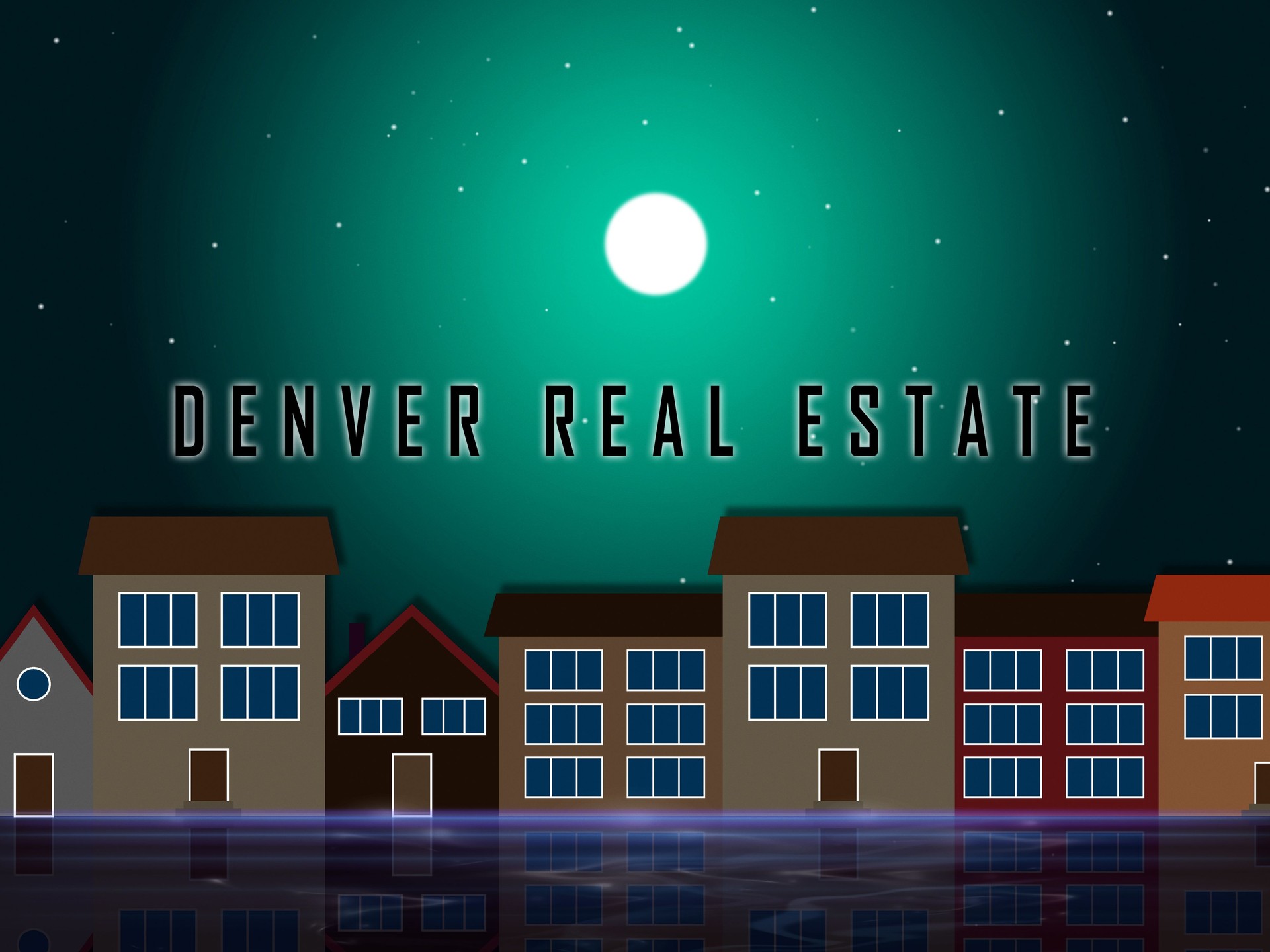 Denver Real Estate Street Illustrates Colorado Property And Investment Housing - 3d Illustration