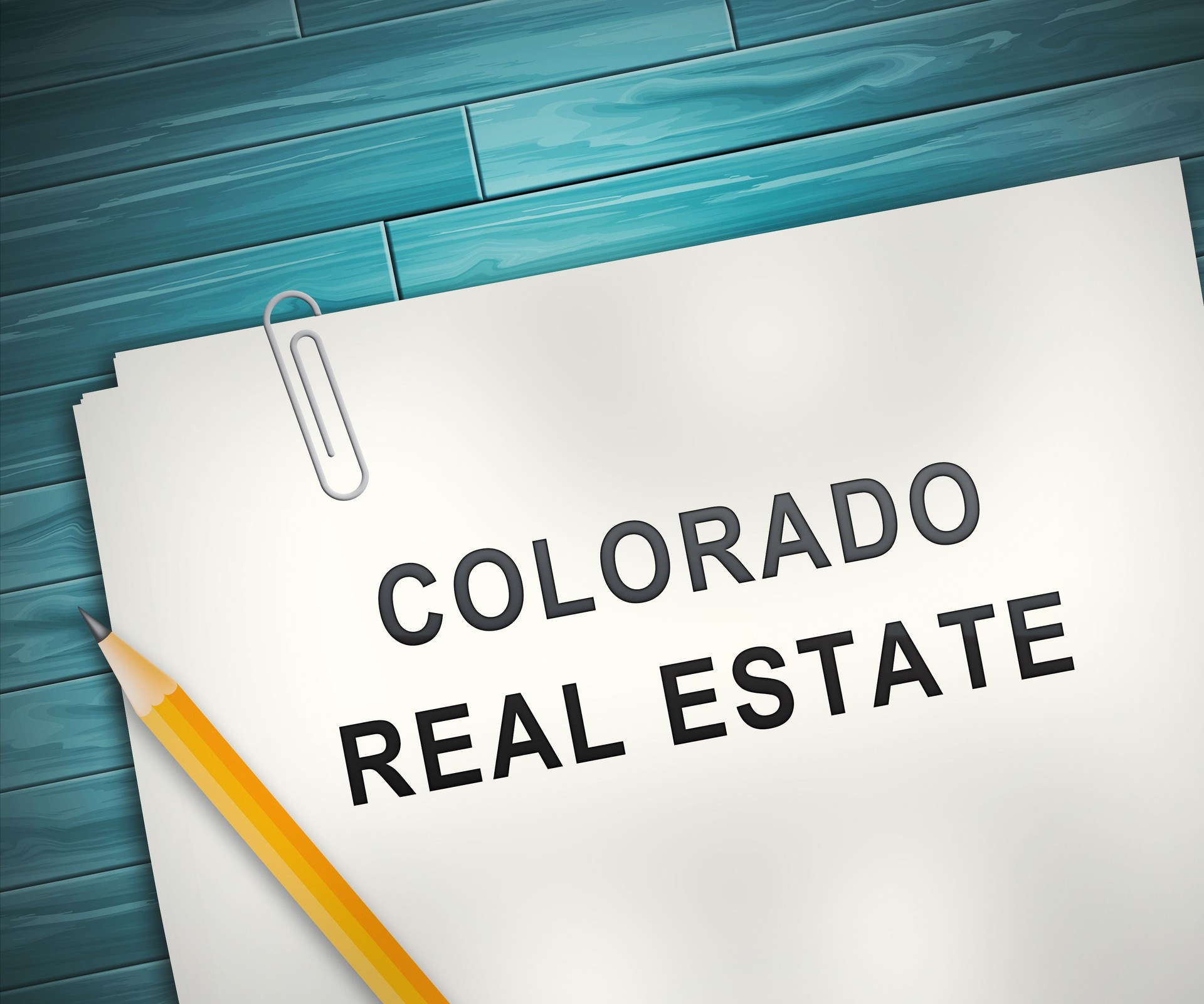 Colorado Property Contract Represents Real Estate Or Purchasing Investment - 3d Illustration
